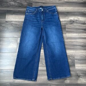 Quince Bella Stretch Relaxed Straight Jeans Womens Size 31x25 Stormy Blue